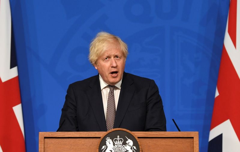 &copy; Reuters. Premiê britânico, Boris Johnson, em Londres
05/07/2021
Daniel Leal-Olivas/Pool via REUTERS