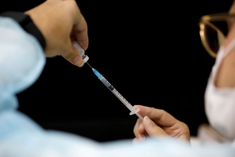 &copy; Reuters. FILE PHOTO: A medical worker prepares to administer a vaccination against the coronavirus disease (COVID-19) as Israel continues its national vaccination drive, during a third national COVID lockdown, in Ashdod, Israel January 4, 2021. REUTERS/Amir Cohen/