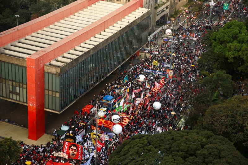 &copy; Reuters. Protesto contra o governo em São Paulo
 3/7/2021   REUTERS/Carla Carniel