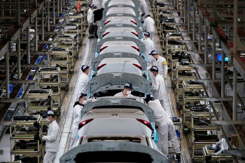 &copy; Reuters. 　７月６日　ホンダと日産自動車の６月の中国での販売台数は大幅減少した。写真は２０２０年４月、武漢で撮影（２０２１年　ロイター/Aly Song）