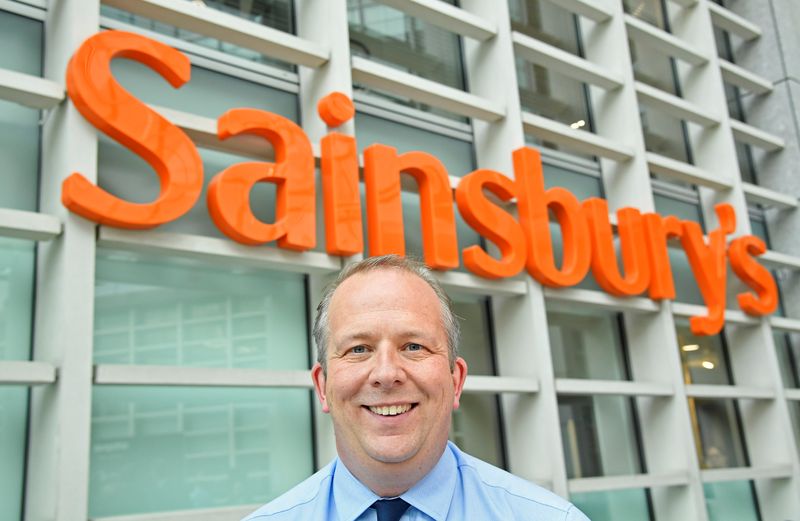 &copy; Reuters. Simon Roberts, Retail and Operations Director of Sainsbury's, poses for a portrait at the company headquarters in London, Britain, May 1, 2019.  REUTERS/Toby Melville/Files