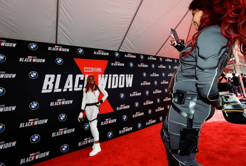 &copy; Reuters. Krystal Jackson posa para foto em evento especial para fãs do filme "Viúva Negra", em Los Angeles
29/06/2021
REUTERS/Mario Anzuoni