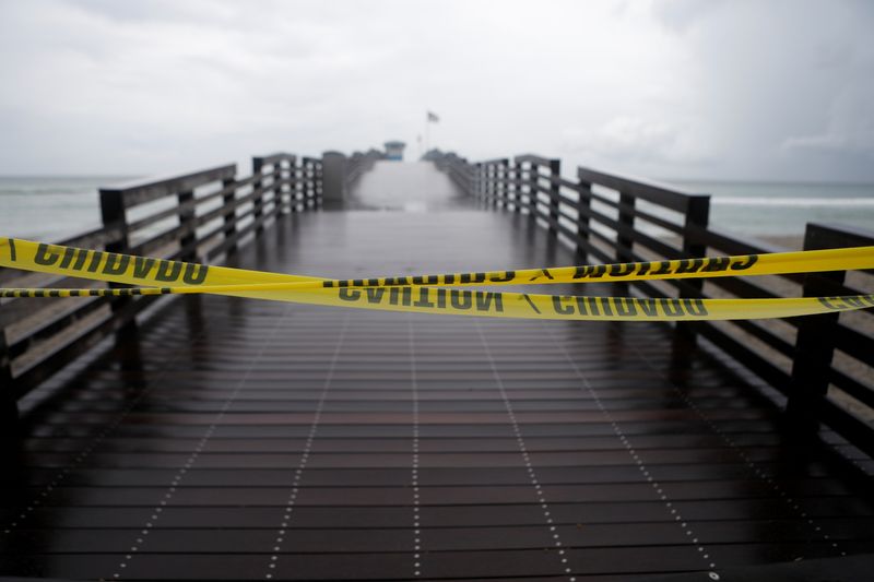 &copy; Reuters. Céu nublado em Venice Beach, na Flórida, antes da chegada do furacão Elsa
06/07/2021
REUTERS/Octavio Jones