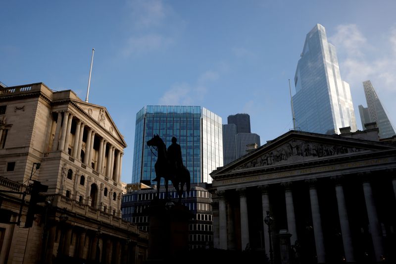 &copy; Reuters. FILE PHOTO: The City of London financial district, Britain, November 5, 2020. REUTERS/John Sibley/File Photo
