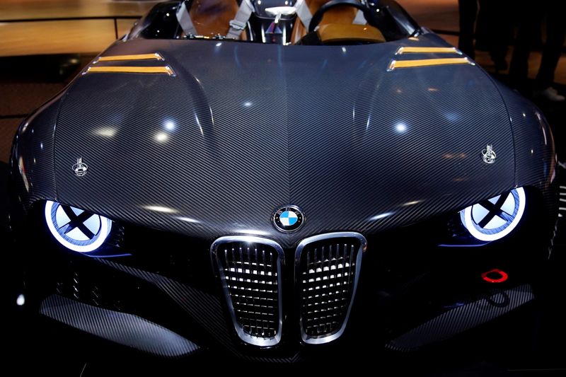 &copy; Reuters. A BMW 328 Hommage Concept vehicle is seen at its booth during a media day for the Auto Shanghai show in Shanghai, China April 19, 2021. REUTERS/Aly Song