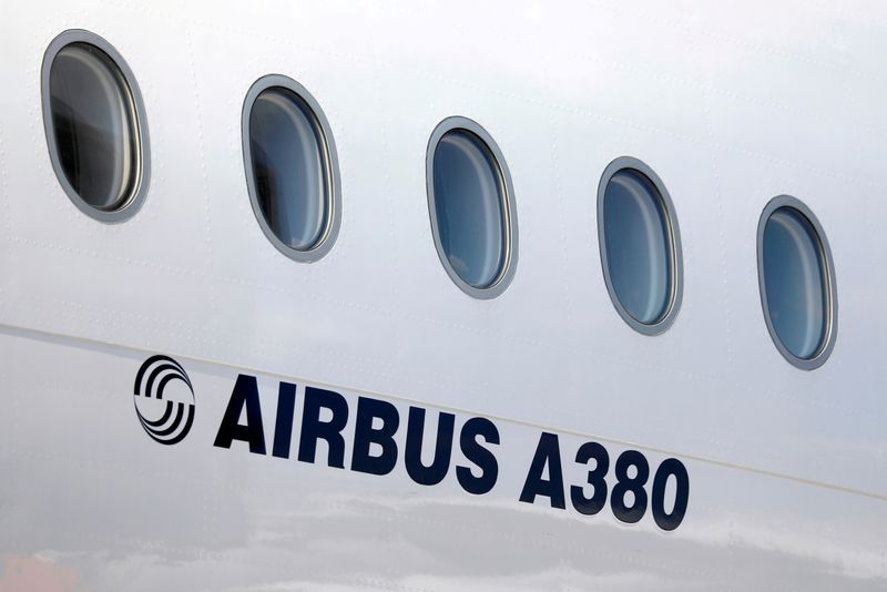 &copy; Reuters. FILE PHOTO: An Air France Airbus A380 plane sits on the tarmac at Paris Charles de Gaulle airport in Roissy-en-France, France, May 25, 2020. REUTERS/Charles Platiau