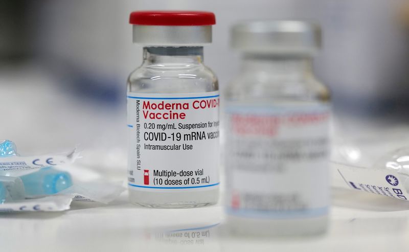 &copy; Reuters. Vacina contra Covid-19 da Moderna 
 15/1/2021   REUTERS/Kai Pfaffenbach