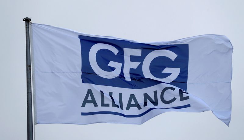 &copy; Reuters. FILE PHOTO: The GFG Alliance flag flies at the completion of a 330 million pound deal to buy Britain's last remaining Aluminium smelter in Fort William Lochaber Scotland, Britain December 19, 2016. REUTERS/Russell Cheyne