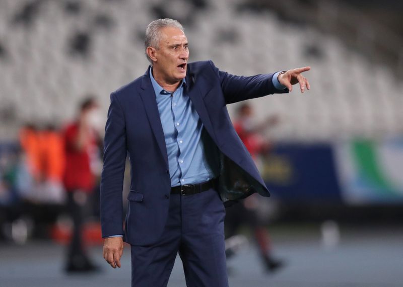 &copy; Reuters. Técnico Tite em partida da seleção brasileira
05/07/2021
REUTERS/Amanda Perobelli