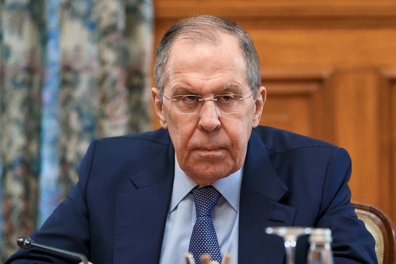 &copy; Reuters. Ministro das Relações Exteriores da Rússia, Sergei Lavrov, em Moscou
25/02/2022 Ministério das Relações Exteriores da Rússia/Divulgação via REUTERS