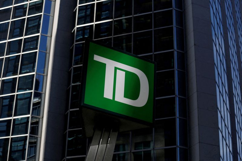 &copy; Reuters. FILE PHOTO: A Toronto-Dominion Bank (TD) sign is seen outside of a branch in Ottawa, Ontario, Canada, May 26, 2016. REUTERS/Chris Wattie/File Photo