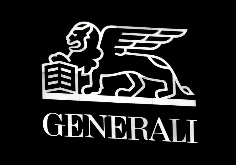 &copy; Reuters. FILE PHOTO: The Generali logo is seen on the company's building in Milan, Italy, November 5, 2018.  REUTERS/Stefano Rellandini