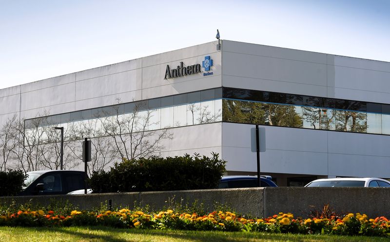 &copy; Reuters. FILE PHOTO: The office building of health insurer Anthem is seen in Newbury Park, California February 5, 2015.  REUTERS/Gus Ruelas (UNITED STATES )/File Photo