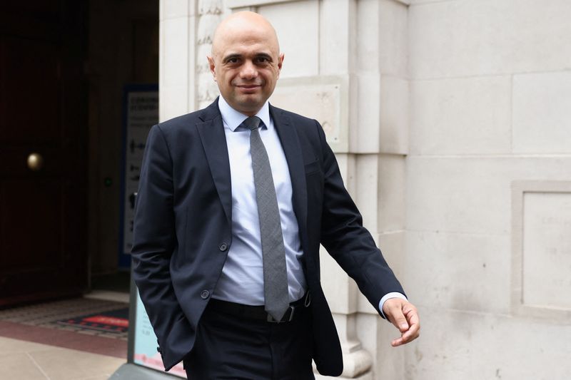 &copy; Reuters. Ministro da Saúde do Reino Unido, Sajid Javid, em Londres
22/02/2022 REUTERS/Tom Nicholson