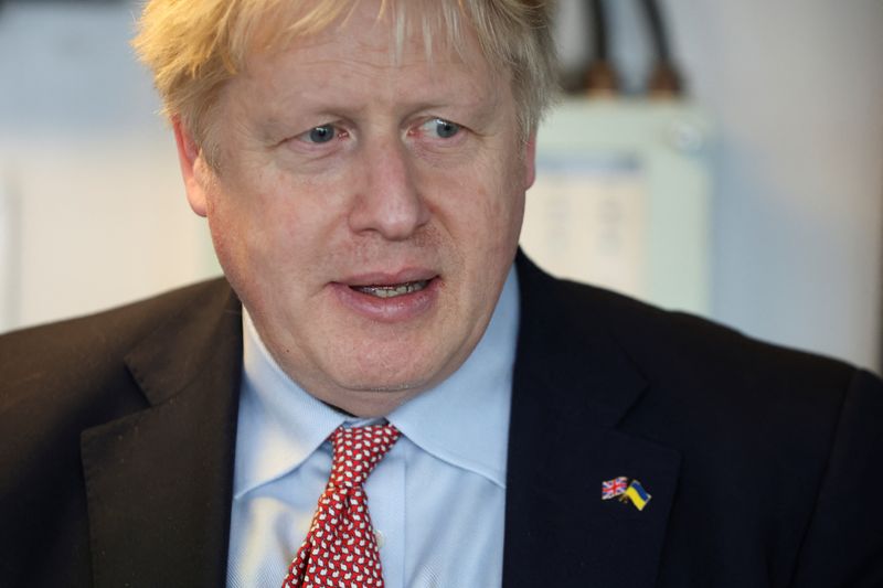 &copy; Reuters. رئيس الوزراء البريطاني بوريس جونسون في مرسيسايد ببريطانيا في 10 مارس آذار 2022. تصوير: فيل نوبل - رويترز
