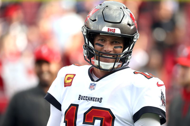 &copy; Reuters. Tom Brady durante partida do Tampa Bay Buccaneers
09/01/2022
Kim Klement-USA TODAY Sports