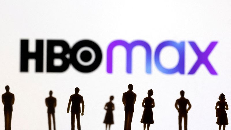 &copy; Reuters. FILE PHOTO: Toy figures of people are seen in front of the displayed HBO Max logo, in this illustration taken January 20, 2022. REUTERS/Dado Ruvic/Illustration/File Photo