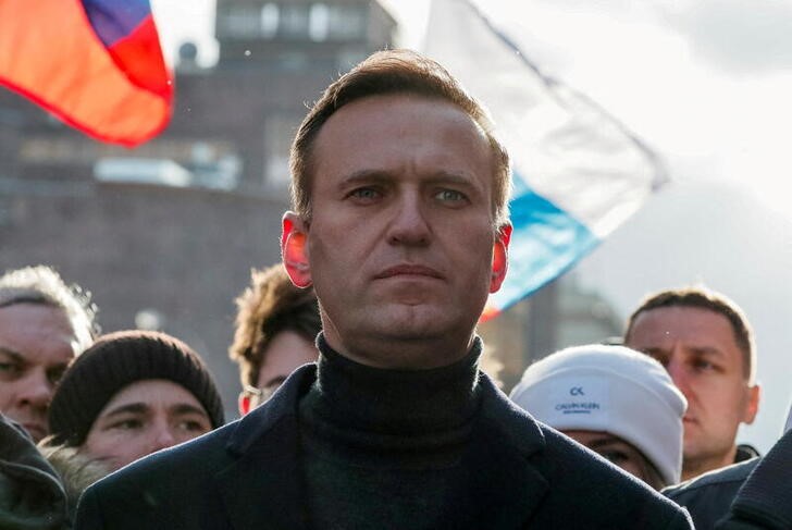&copy; Reuters. Imagen de archivo del crítico del Kremlin Alexei Navalny durante una manifestación opositora en Moscú, Rusia. 29 febrero 2020. REUTERS/Shamil Zhumatov
