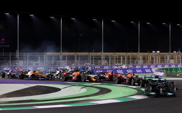 &copy; Reuters. Foto de arhivo del gran premio de la F1 en el circuito de Yeda. 
Dic 5, 2021 
REUTERS/Ahmed Yosri/ 
