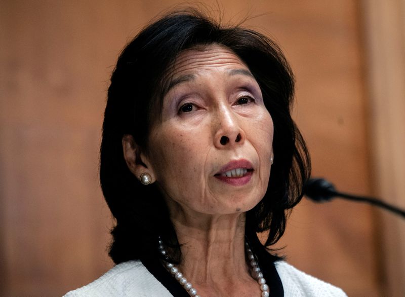 &copy; Reuters. FILE PHOTO: U.S. Treasury Undersecretary For Domestic Finance Nellie Liang, testifies before the Senate Banking, Housing and Urban Affairs Hearings to examine the President's Working Group on Financial Markets report on Stablecoins in Washington, D.C, U.S