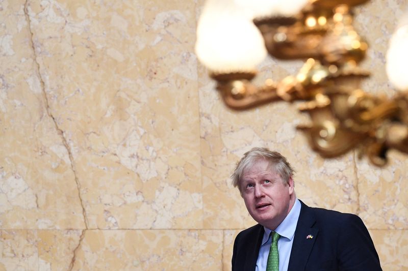 &copy; Reuters. رئيس الوزراء البريطاني بوريس جونسون في لندن يوم 15 مارس آذار 2022. صورة لرويترز من ممثل لوكالات الأنباء.