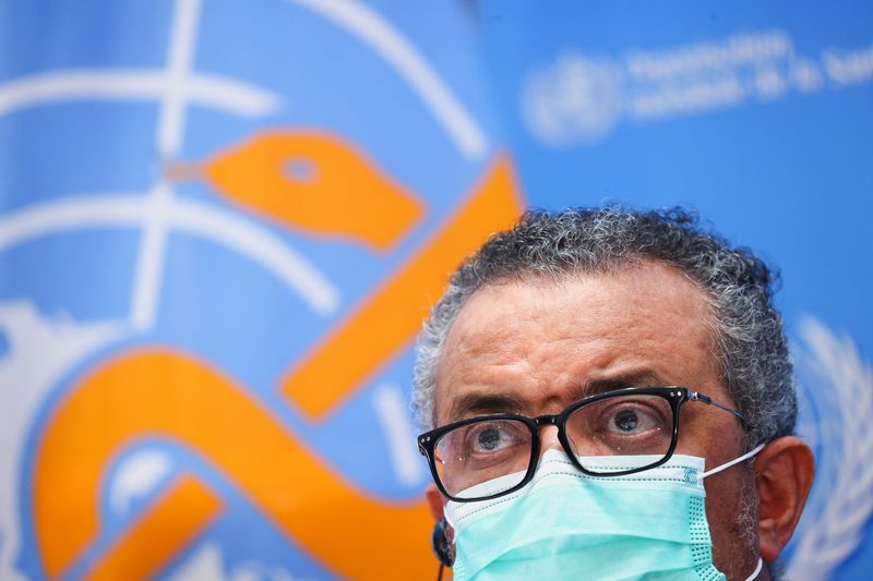 &copy; Reuters. FILE PHOTO: Tedros Adhanom Ghebreyesus, Director-General of the World Health Organization (WHO), attends a news conference in Geneva, Switzerland, December 20, 2021. REUTERS/Denis Balibouse