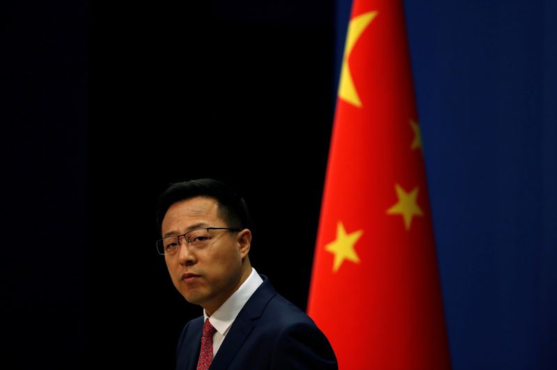&copy; Reuters. تشاو ليجيان المتحدث باسم وزارة الخارجية الصينية - صورة من أرشيف رويترز 