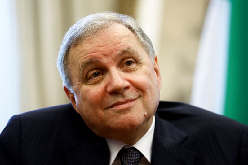 &copy; Reuters. FILE PHOTO: European Central Bank Governing Council member Ignazio Visco looks on during an interview with Reuters, in Rome, Italy, May 31, 2021. REUTERS/Guglielmo Mangiapane