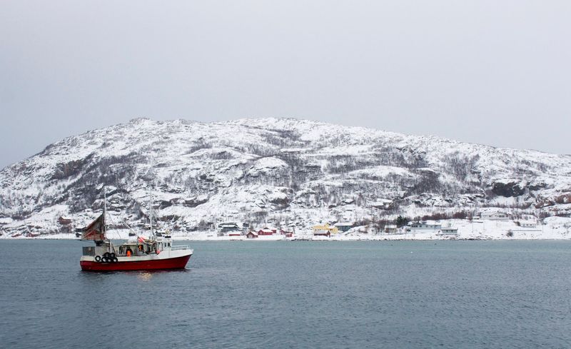 &copy; Reuters. FILE PHOTO: A fishing boat returns from a trip to the Barents Sea to the tiny port of Sommaroya, north Norway January 31, 2013. REUTERS/Alister Doyle