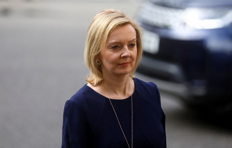 &copy; Reuters. British Foreign Minister Liz Truss arrives for a Commonwealth Service at Westminster Abbey in London, Britain, March 14, 2022. REUTERS/Hannah McKay