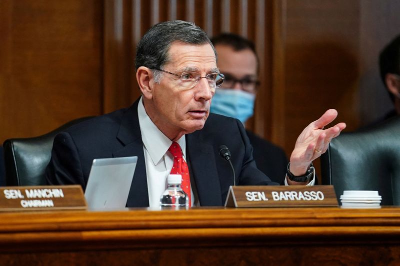 &copy; Reuters. FILE PHOTO: U.S. Senator John Barrasso (R-WY) speaks during a Senate Energy and Natural Resources Committee hearing on Capitol Hill in Washington, U.S., January 11, 2022. REUTERS/Sarah Silbiger/File Photo