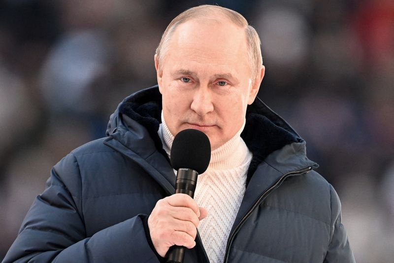 &copy; Reuters. Presidente russo, Vladimir Putin, faz discurso em estádio de Moscou
18/03/2022
Sputnik/Ramil Sitdikov/Kremlin via REUTERS