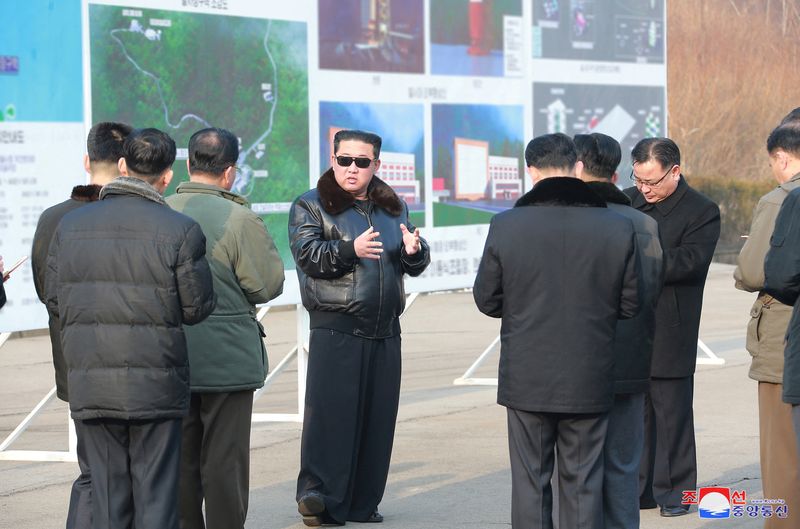 &copy; Reuters. FILE PHOTO: North Korean leader Kim Jong Un gives field guidance at the Seohae satellite launch site, in North Korea, in this photo released on March 11, 2022 by North Korea's Korean Central News Agency (KCNA). KCNA via REUTERS  