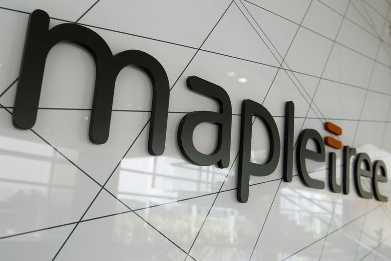 &copy; Reuters. FILE PHOTO: A Mapletree logo is pictured in its office in Singapore March 4, 2013. REUTERS/Edgar Su 