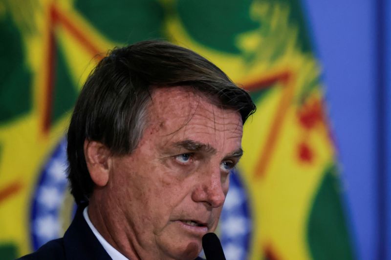 &copy; Reuters. Presidente Jair Bolsonaro durante cerimônia no Palácio do Planalto
11/03/2022 REUTERS/Ueslei Marcelino
