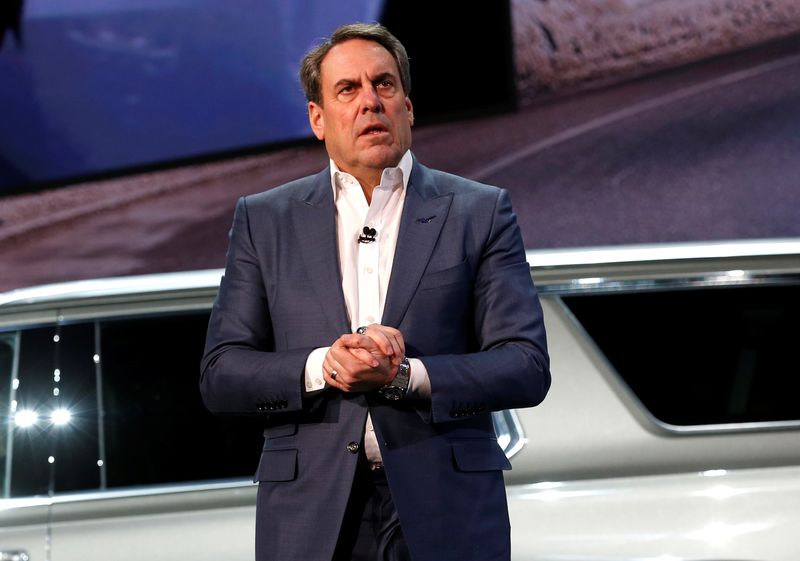&copy; Reuters. FILE PHOTO: General Motors President Mark Reuss talks about the Chevrolet 2021 Suburban and Tahoe SUVs in Detroit, Michigan, U.S. December 10, 2019. REUTERS/Rebecca Cook