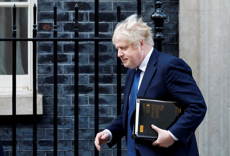 &copy; Reuters. FILE PHOTO: British Prime Minister Boris Johnson leaves Downing Street, in London, Britain, February 24, 2022. REUTERS/Peter Cziborra