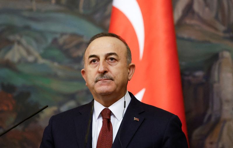 &copy; Reuters. وزير الخارجية التركي مولود جاويش أوغلو يوم 16 مارس آذار 2022 في موسكو. تصوير: مكسيم شيميتوف - رويترز