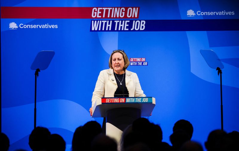 &copy; Reuters. FILE PHOTO: British International Trade Secretary Anne-Marie Trevelyan speaks at the Conservative Party Spring Conference in Blackpool, Britain March 18, 2022. REUTERS/Phil Noble