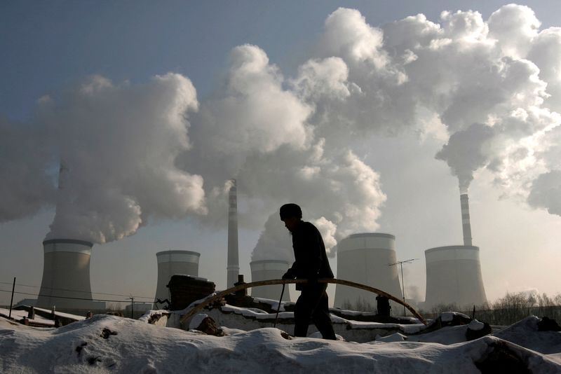 &copy; Reuters. FILE PHOTO: A villager walks in front of a coal-fired power plant on the outskirts of Datong, Shanxi province, November 20, 2009. REUTERS/Jason Lee