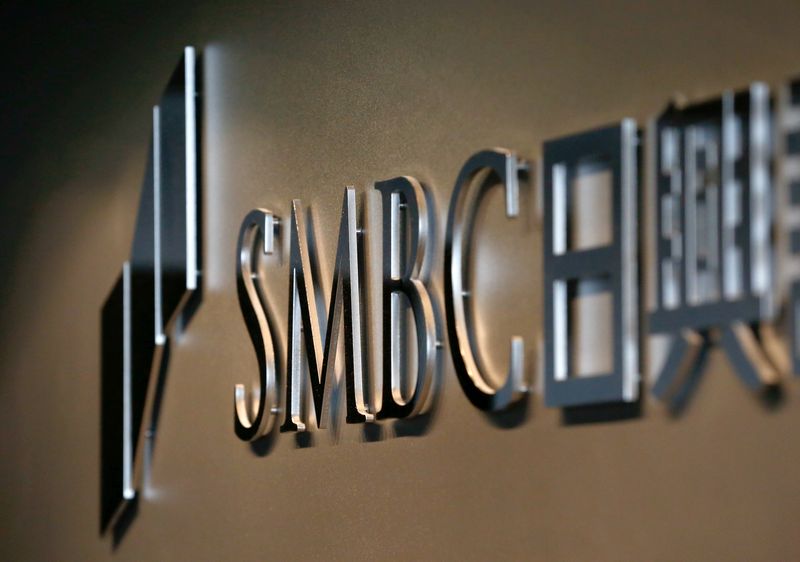 &copy; Reuters. FILE PHOTO: SMBC Nikko Securities' logo is pictured at its headquarters in Tokyo, Japan December 5, 2017. REUTERS/Kim Kyung-Hoon