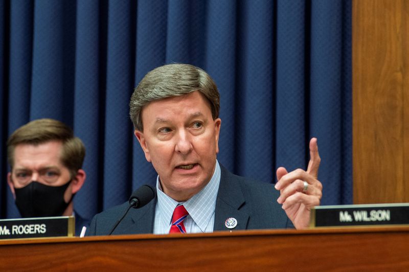 &copy; Reuters. FILE PHOTO: U.S. Representative Mike Rogers (R-AL), ranking member of the House Armed Services Committee, gestures during committee's hearing on "Ending the U.S. Military Mission in Afghanistan" in the Rayburn House Office Building in Washington, U.S., Se