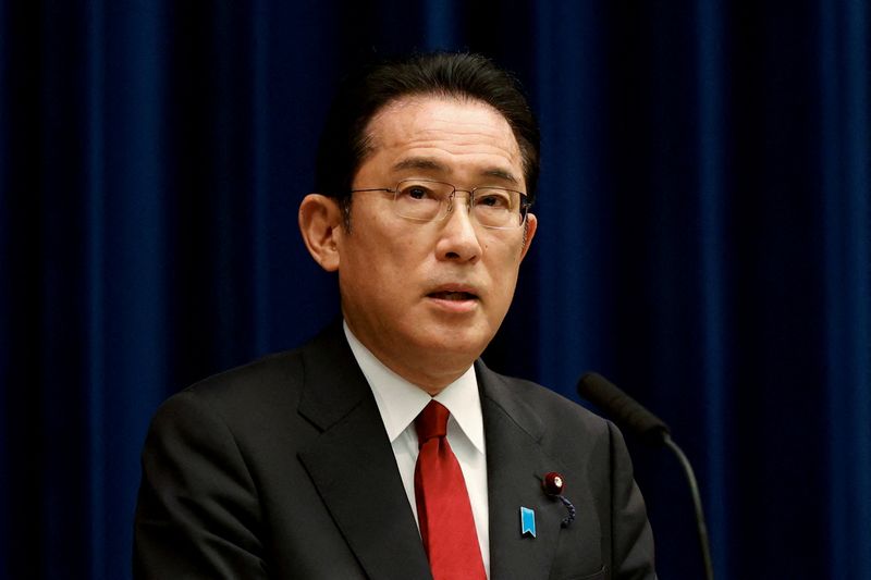 &copy; Reuters. Primeiro-ministro do Japão, Fumio Kishida
25/02/ 2022, Tokyo, Japan.   Rodrigo Reyes Marin/Pool via REUTERS