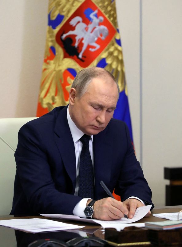 &copy; Reuters. 23/03/2022
Sputnik/Mikhail Klimentyev/Kremlin via REUTERS