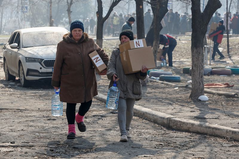 &copy; Reuters.  ３月２３日、 国連安全保障理事会はロシアがウクライナに関して独自に作成した人道決議案の採決を行ったが、理事国１５カ国中、ロシアと中国のみの賛成にとどまったため否決された。