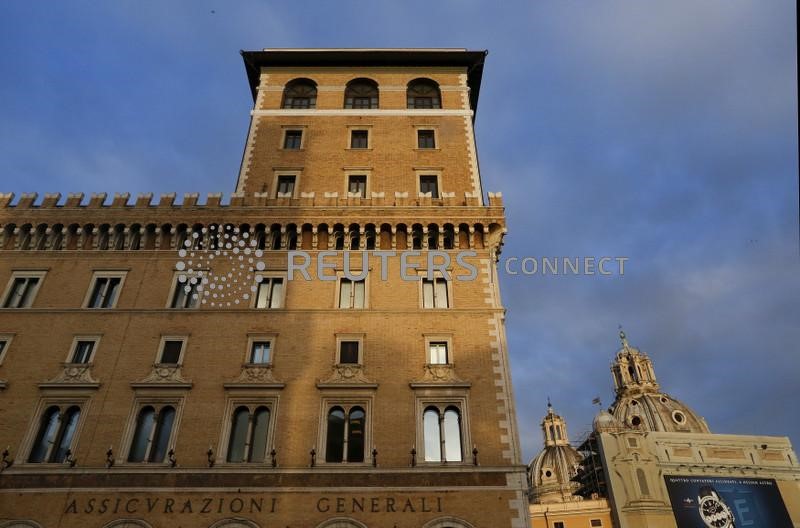 &copy; Reuters. La sede centrale di Generali in Piazza Venezia a Roma. 8 febbraio 2016 REUTERS/Alessandro Bianchi