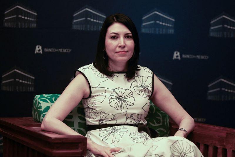 &copy; Reuters. Mexico's Central Bank Governor Victoria Rodriguez Ceja poses for a photo after an interview with Reuters at the annual banking convention, in Acapulco, Mexico March 25, 2022. REUTERS/Javier Verdin