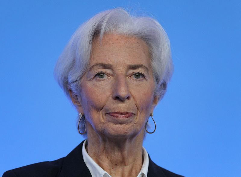 &copy; Reuters. FILE PHOTO: President of European Central Bank Christine Lagarde addresses a news conference following the meeting of the Governing Council's monetary in Frankfurt, Germany March 10, 2022. Daniel Roland/Pool via REUTERS/File Photo