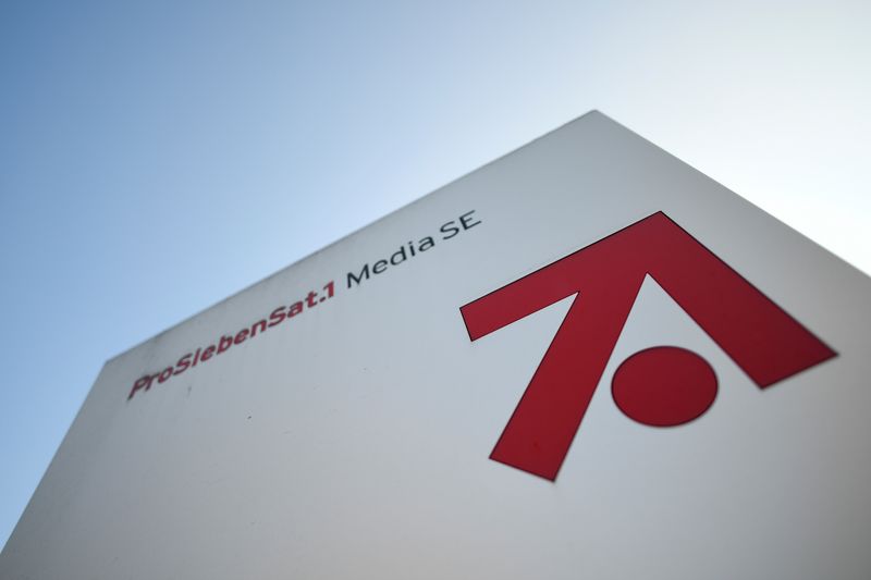 &copy; Reuters. Il logo ProSiebenSat.1 presso la sede centrale a Unterfoehring, vicino Monaco in Germania. REUTERS/Andreas Gebert