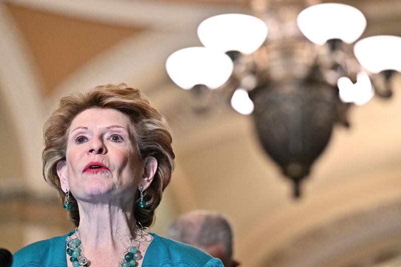 &copy; Reuters. FILE PHOTO: U.S. Senator Debbie Stabenow (D-MI) speaks after the weekly Senate Democratic policy luncheon in the U.S. Capitol in Washington, DC, U.S., February 15, 2022. REUTERS/Jon Cherry/File Photo